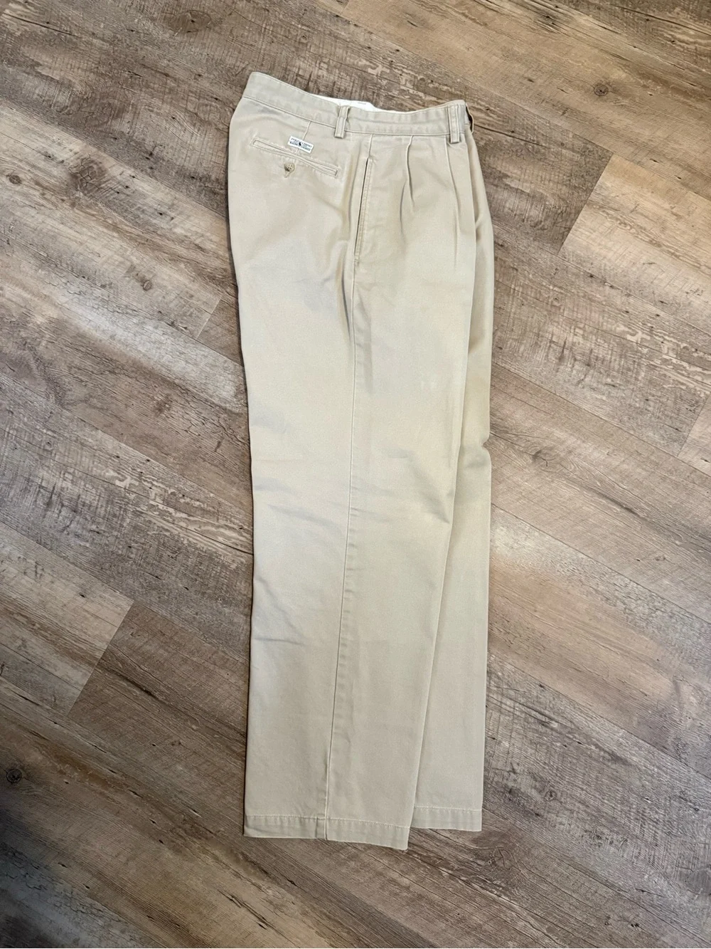 Polo by Ralph Lauren Pleated Chinos in Light Khaki